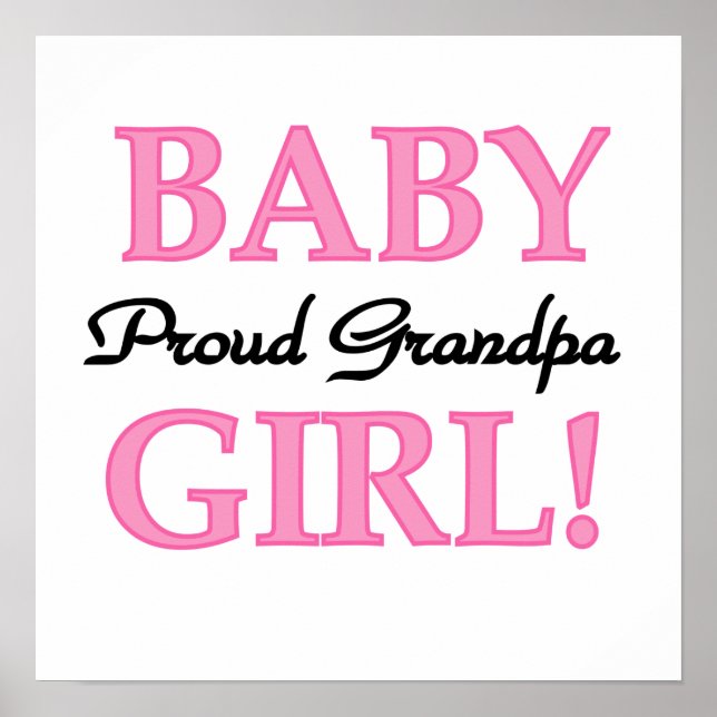 Proud Grandpa Flicka Gifts Poster (Framsidan)