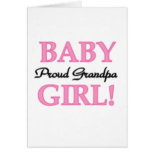 Proud Grandpa Flicka T-shirts och Gifts Hälsningskort