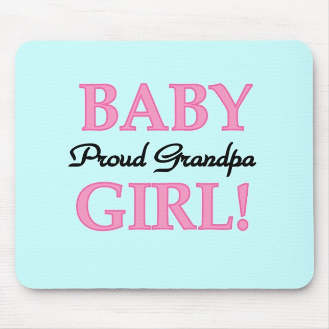 Proud Grandpa Flicka T-shirts och Gifts Musmatta (Framsidan)