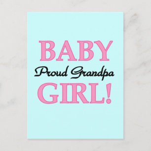 Proud Grandpa Flicka T-shirts och Gifts Vykort