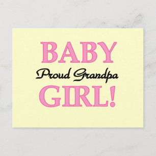 Proud Grandpa Flicka T-shirts och Gifts Vykort