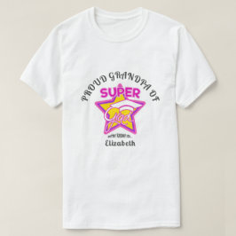 PROUD GRANDPA FÖR Toppen Grad Rosa-redigerbar text T Shirt