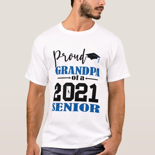 Proud Grandpa från 2021: Senior T Shirt (Framsida)