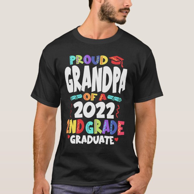 Proud Grandpa från 2022 andra Klass Student T Shirt (Framsida)