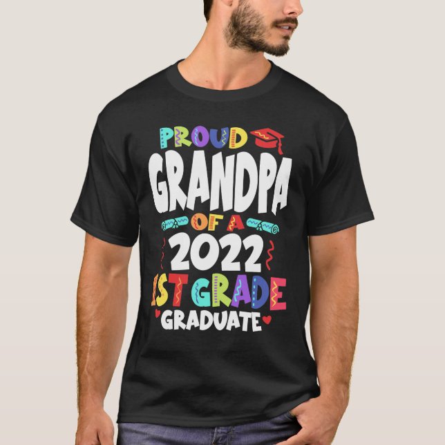 Proud Grandpa från 2022 första Klass Student T Shirt (Framsida)