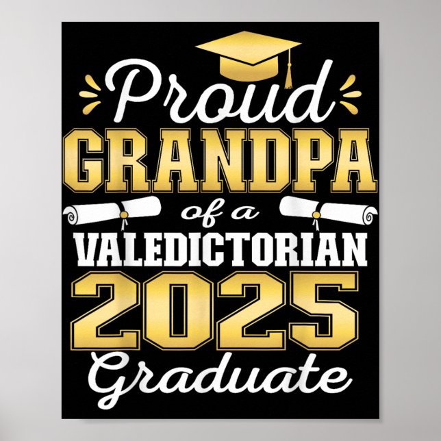 Proud Grandpa från 2025 Valediktorian Student 25 Poster (Framsidan)