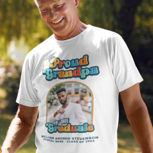 Proud Grandpa från student fotogroovy retro T Shirt