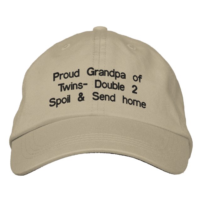 Proud Grandpa Hat Broderad Keps (Framsida)
