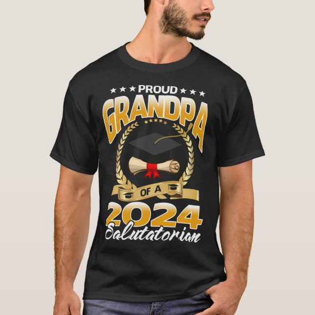 Proud Grandpa Of A 2024 Salutatorian T Shirt (Framsida)
