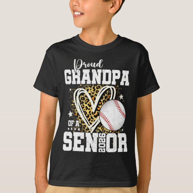 Proud Grandpa Of A 2026 Senior Baseball Graduation T Shirt (Framsida)