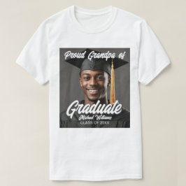 Proud Grandpa of Graduate Photo Graduation T Shirt