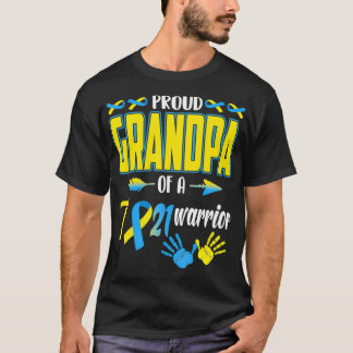 Proud Grandpa of T21 Warrior Down Syndrome T Shirt