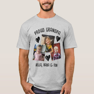 Proud Grandpa | Personlig Foton och Namn T Shirt