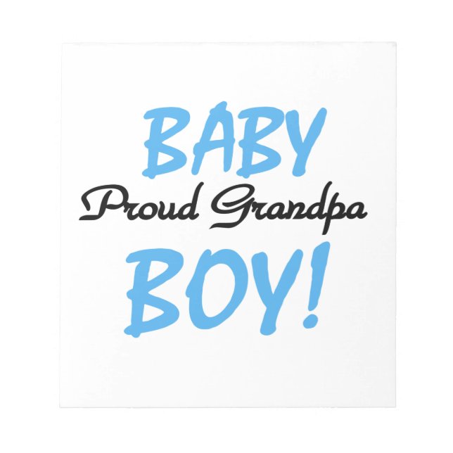 Proud Grandpa Pojke T-shirts och Gifts Anteckningsblock (Framsida)