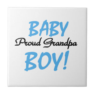 Proud Grandpa Pojke T-shirts och Gifts Kakelplatta