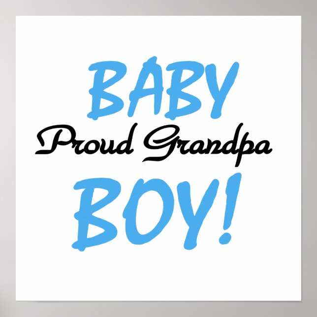 Proud Grandpa Pojke T-shirts och Gifts Poster (Framsidan)