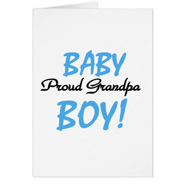 Proud Grandpa Pojke Tshirts och Gifts Hälsningskort (Framsidan)