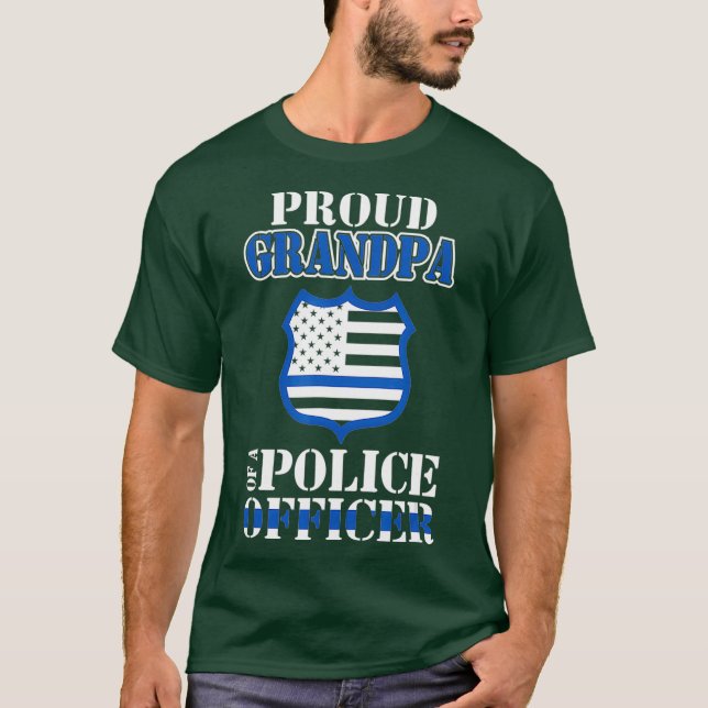 Proud Grandpa, polis Law T-Shirt (Framsida)