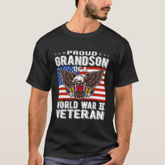 Proud Grandson of a Världskrig 2 Veteran Patriotic T Shirt