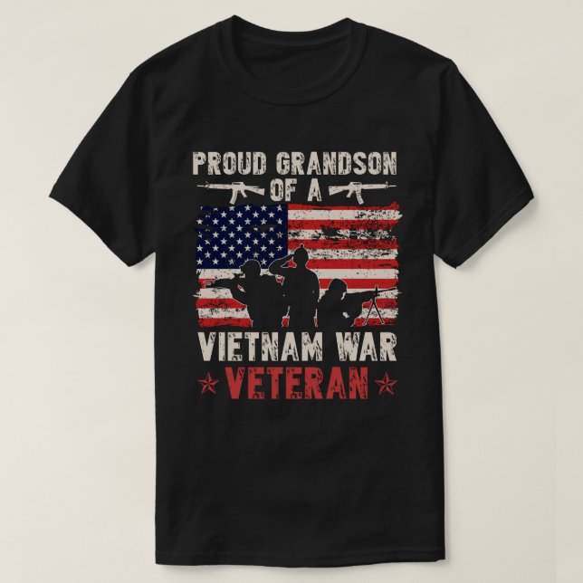 Proud Grandson of a Vietnam Veteran| Proud Vietnam T Shirt (Design framsida)