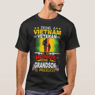 Proud Grandson Vietnam Veteran Vintage Militaty Me T Shirt