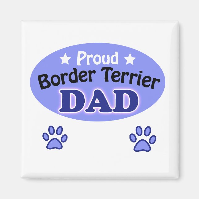 Proud Gräns Terrier pappa Magnet (Framsidan)