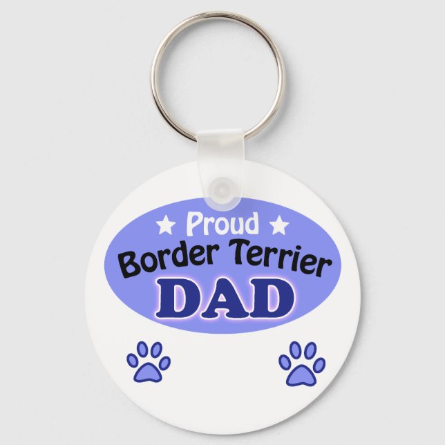 Proud Gräns Terrier Pappa Nyckelring (Framsida)