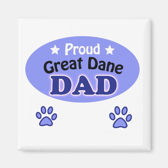 Proud Great Dane dad Magnet (Framsidan)