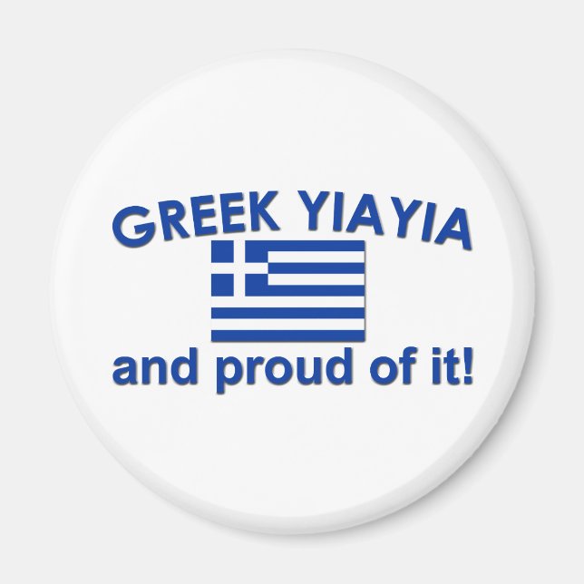 Proud Grekiska Yia Yia Magnet (Framsidan)