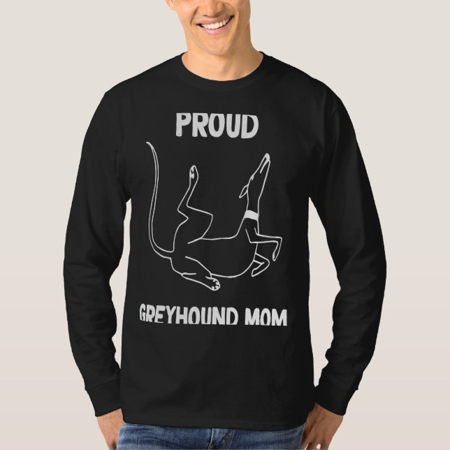 Proud Greyhound mamma Roaching 1 T Shirt (Framsida)