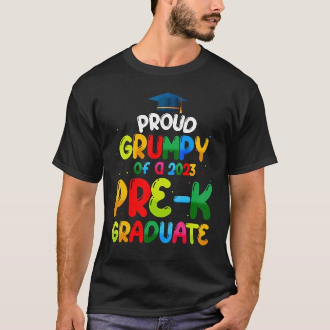 Proud Grumpy of Preschool Student 2023 Pre-K Grad T Shirt (Framsida)
