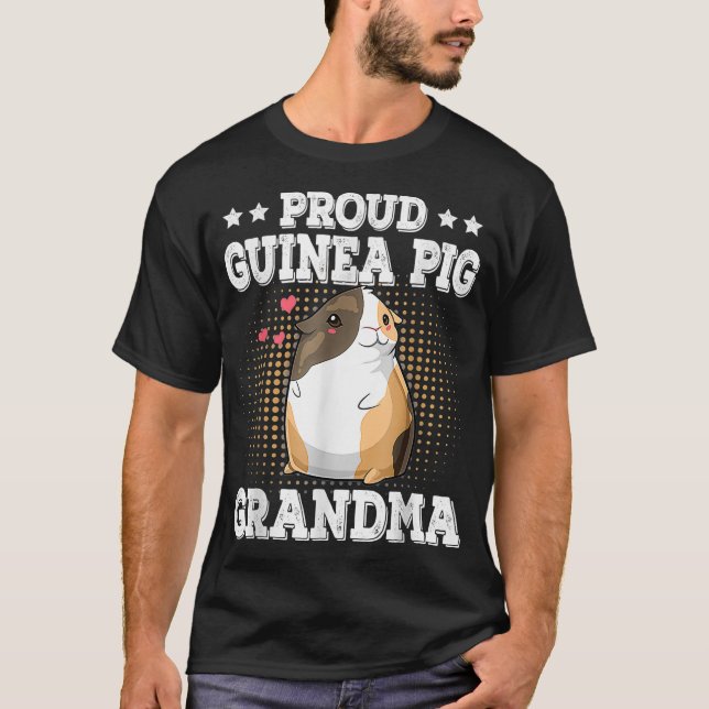Proud Guinea Gris Grandma Funny Guinea Gris Mammor T Shirt (Framsida)