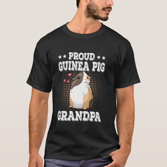 Proud Guinea Gris Grandpa Funny Guinea Gris Far T Shirt (Framsida)