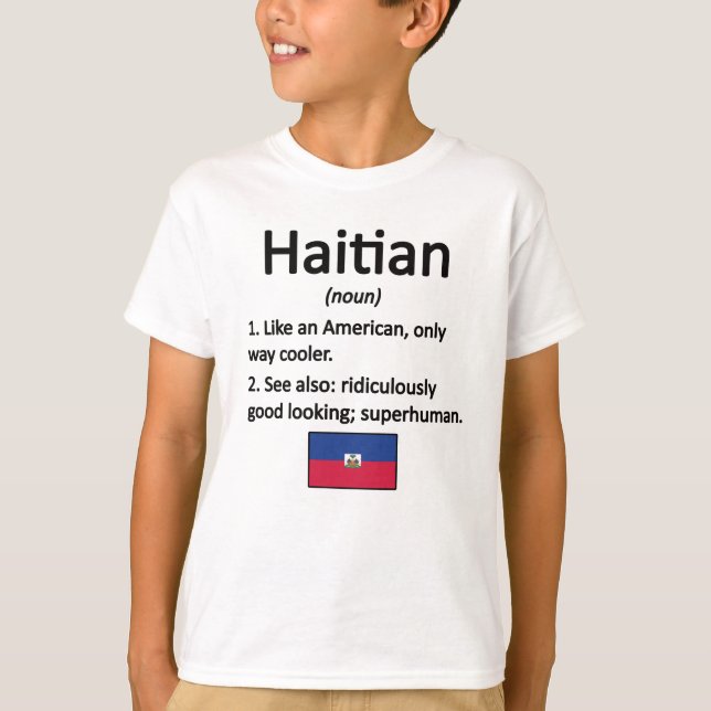 Proud Haitian Roots Haiti Flagga Haitis kulturarv T Shirt (Framsida)