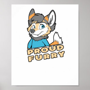 Proud Hårig Cute Funny Hårig Fandom Furdress Gift Poster
