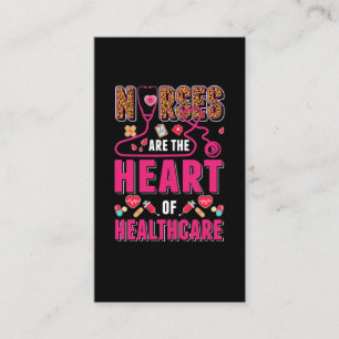 Proud Healthcare Nurses Leopard Medical Nurse Visitkort
