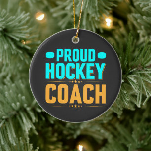 Proud Hockey Coach Julgransprydnad Keramik