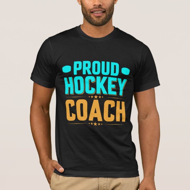 Proud Hockey Coach T Shirt (Framsida)