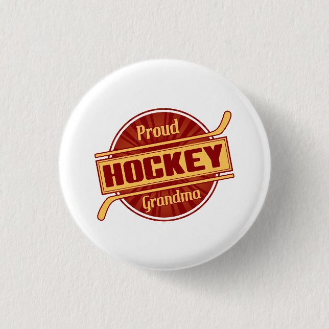 Proud Hockey Grandma Button Knapp (Framsida)
