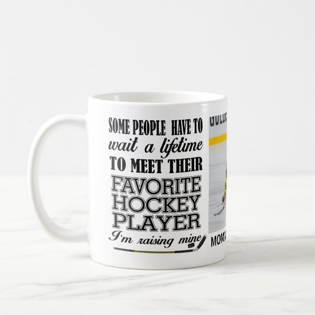 Proud Hockey Mamma Photo Kaffemugg (Vänster)