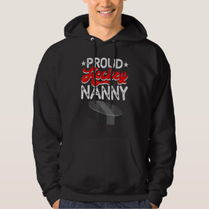Proud Hockey Nanny Mors dag Sport Mamma Mamma Hoodie