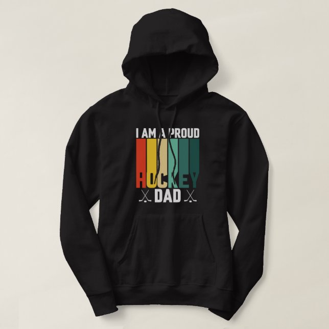 Proud Hockey Pappa Hoodie (Design framsida)
