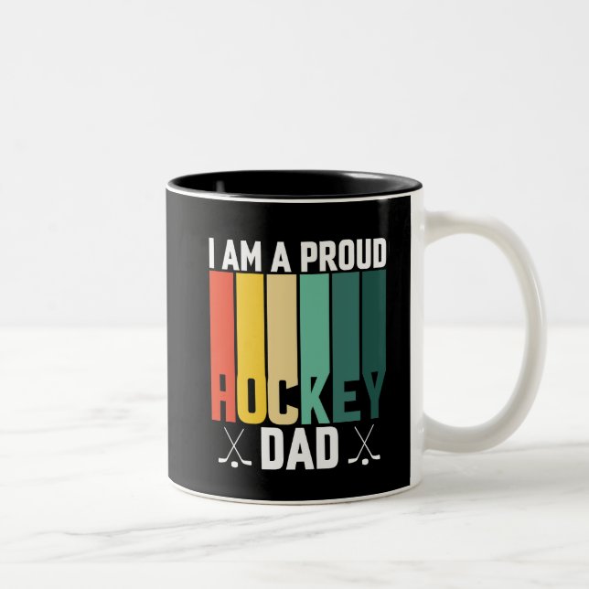 Proud Hockey Pappa Två-Tonad Mugg (Höger)