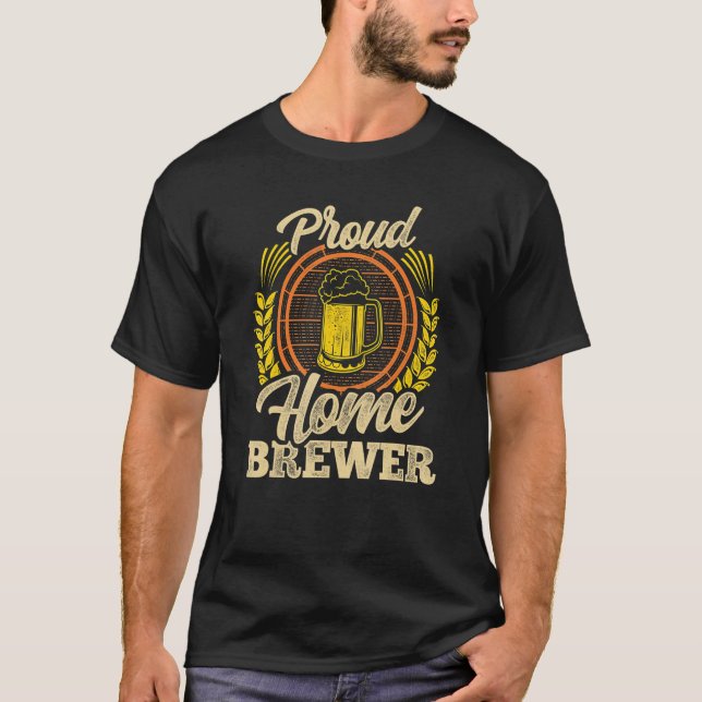 Proud Home Brewer Homebrewing Malt Skutt CraftMER  T Shirt (Framsida)
