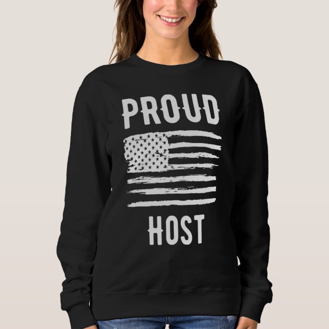 Proud Host Profession American Flag T Shirt (Framsida)