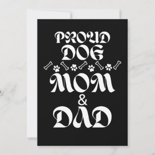 PROUD HUND MAMMA & PAPPA HUNDAR ÄLSKARE PETS ÄLSKA INBJUDNINGAR