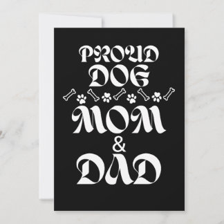 PROUD HUND MAMMA & PAPPA HUNDAR ÄLSKARE PETS ÄLSKA INBJUDNINGAR