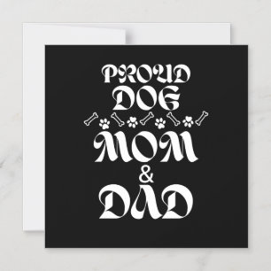 PROUD HUND MAMMA & PAPPA HUNDAR ÄLSKARE PETS ÄLSKA MAGNETISK INBJUDNINGSKORT