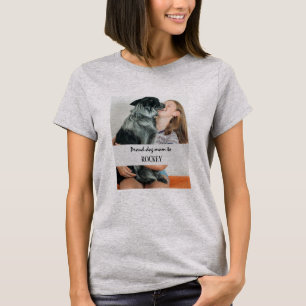 Proud hund mamma personlig image och namn pet t shirt