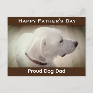 Proud Hund Pappa Mörk Brown Vykort
